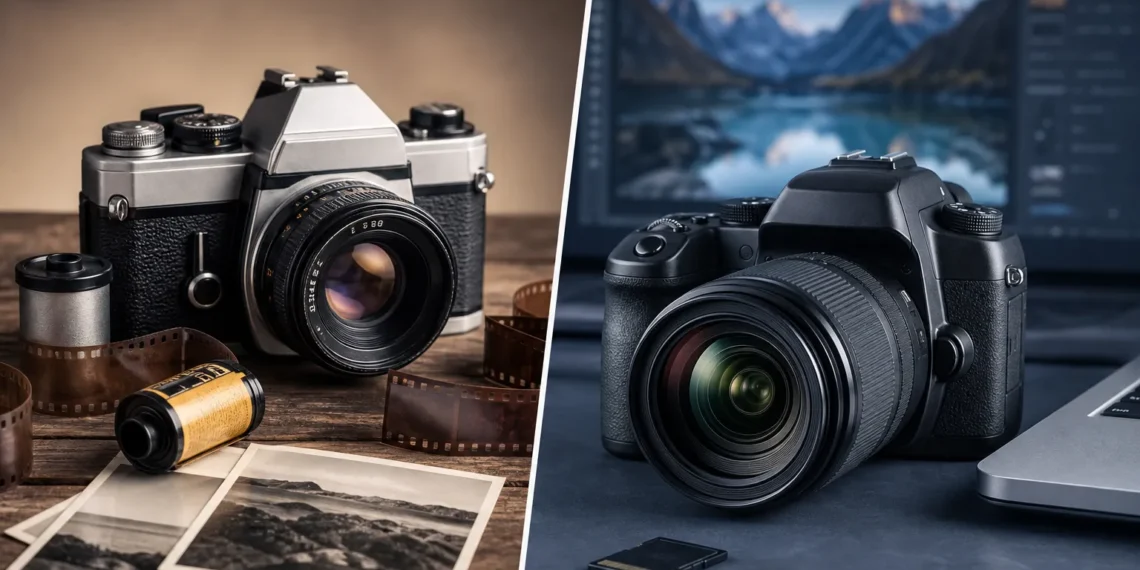 Diferencias entre cámaras analógicas fotoquímicas y cámaras digitales